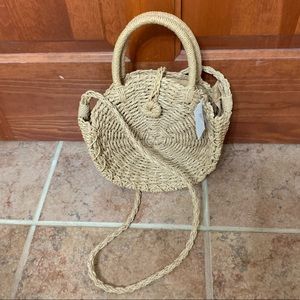 NWT Straw Crossbody Bag